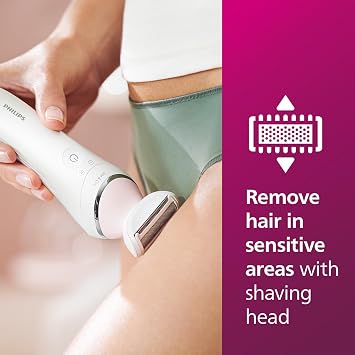 ماكينة إزالة الشعر الرطب والجاف من Philips Series 8000 للأرجل والجسم مع 5 ملحقات ، بما في ذلك رأس الحلاقة - BRE710 / 01