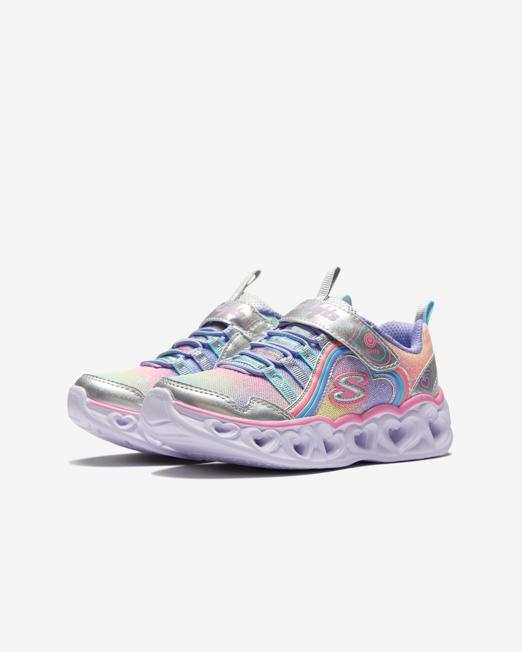 Skechers Heart Lights Rainbow Lux, Zapatillas Niñas