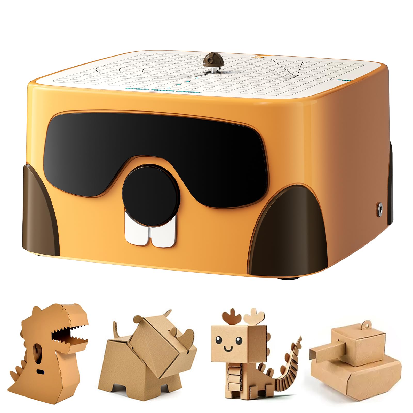 SainSmart BEAVERBOT Cardboard Cutter for Kids, Safe DIY Construction Tool Kit for age 3+ boys and girls, Educational STEM Craft Toy for Kids, Bladeless Paper Craft Tool, Perfect for Creativity Project