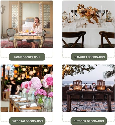 Miniatura 9 de HOMSFOU Anillos de vela, coronas artificiales de cordero, coronas de vela de granja, coronas de vegetación para centros de mesa de boda, Navidad, 2