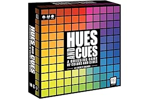 Hues and Cues Board Game: Vibrant Color Guessing Game for 3-10 Players Ages 8+