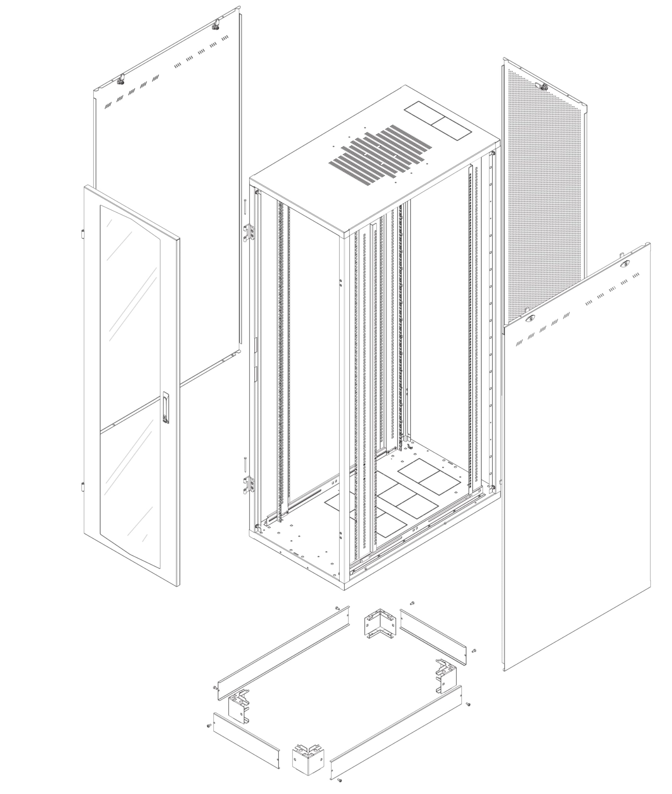 Intellinet 161279 Armadio Server Rack NextGen 1000 19" 600x1000 33U Nero Nero