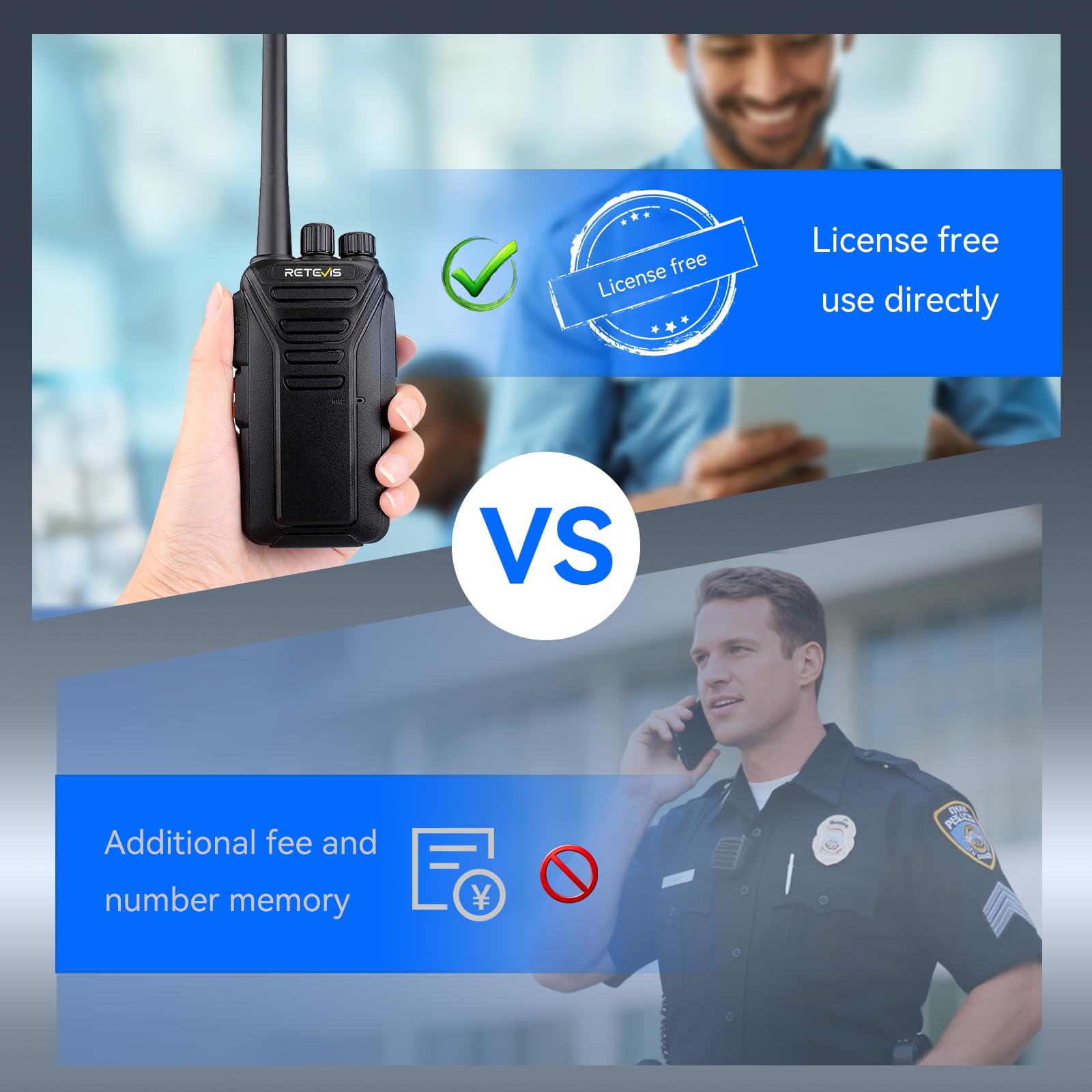 Retevis RT27 Funkgerät, PMR Walkie Talkie, 16 Kanäle USB Ladeschale, CTCSS/DCS VOX Notanruf, Funkgeräte Set mit Headset für Sicherheitsdienst, Schule (10 Stück, Schwarz)