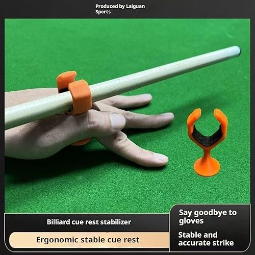 Miniatura 2 de 2 guantes de billar con puente de piscina con acolchado antideslizante para hombres y mujeres, accesorios de billar de piscina