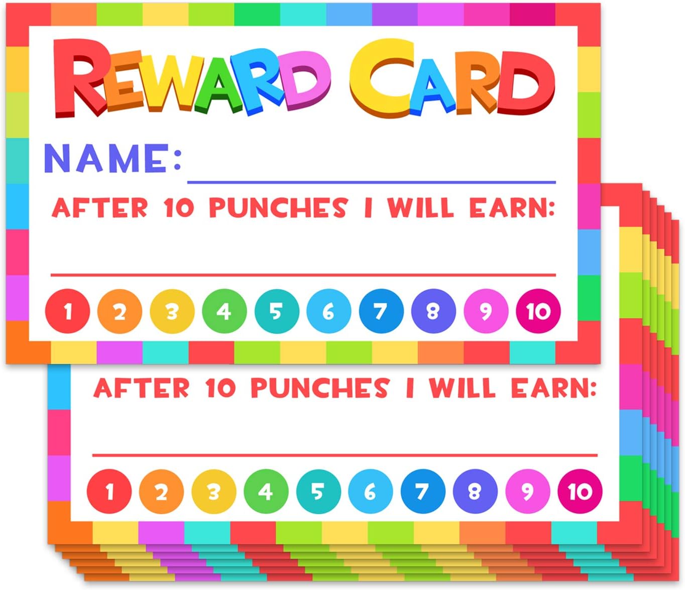 Punch Cards for Classroom, 208 Pack Kids Behavior Reward & Loyalty Cards, Best Behavior Chart