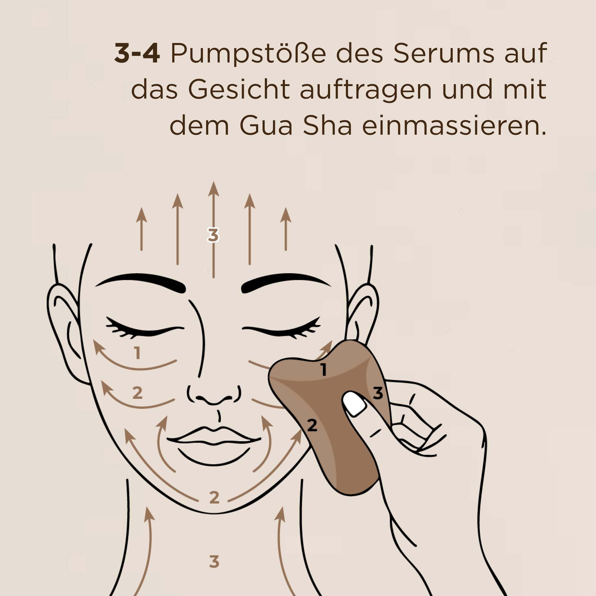 ANNEMARIE BÖRLIND NATUNEO Firming Power Duo Mit Serum 30ml + Gua Sha Stein | Anti-Aging Serum, Tigerauge Gua Sha, Pflegeset, Mildert Falten, Verlangsamt Hautalterung, Aktiviert Zellerneuerung