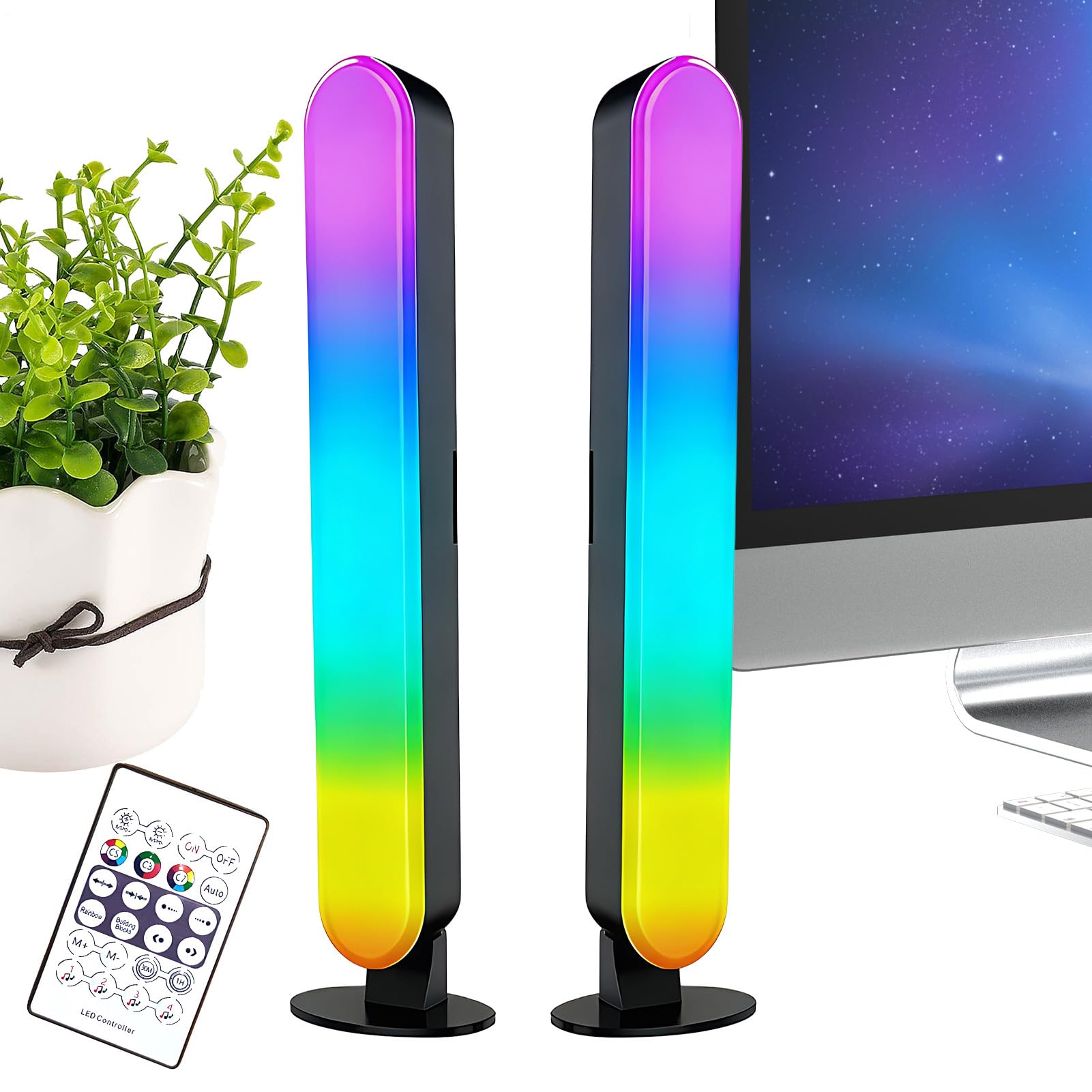 Lámpara de escritorio RGB con iluminación de mesa multicolor de 25 cm 8