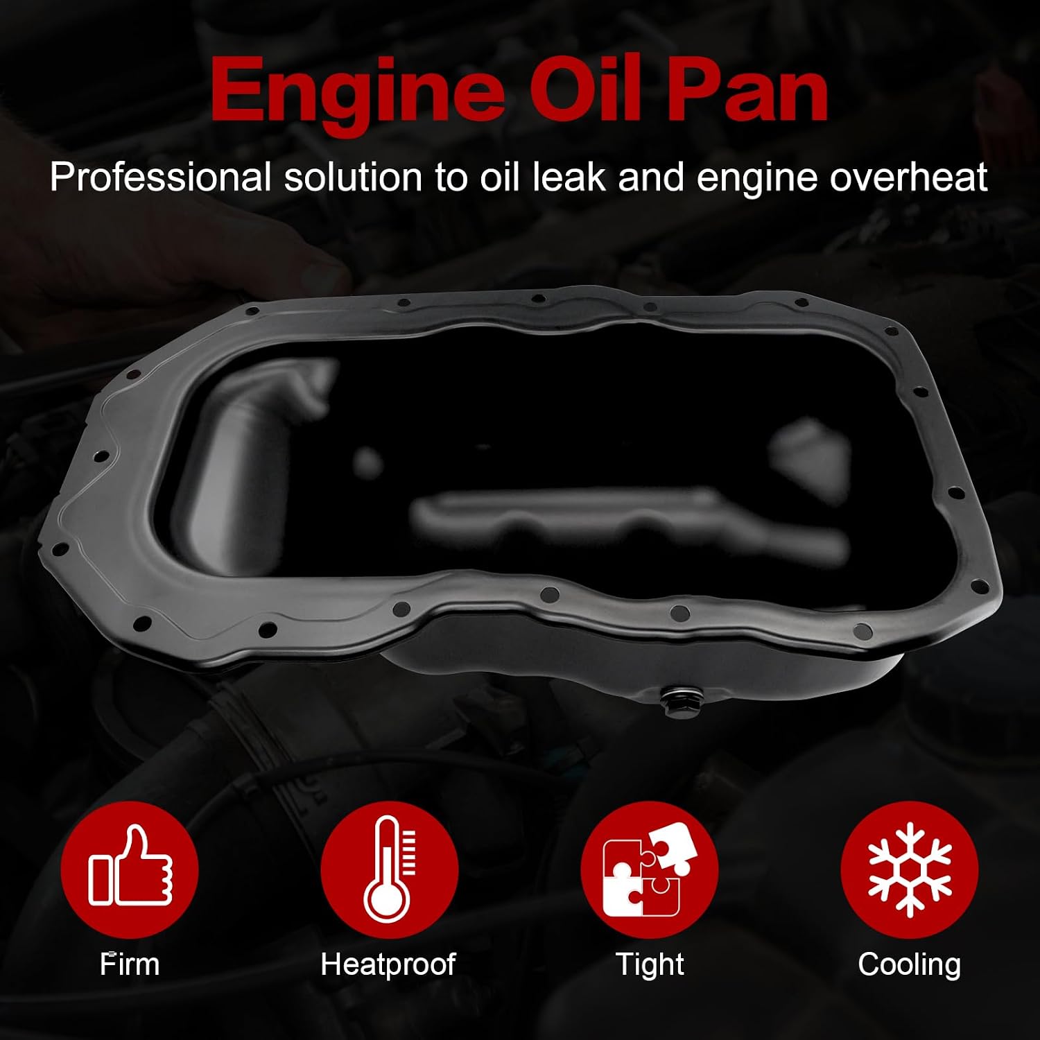 Engine Oil Pan Sump with Drain Plug, Compatible with 2013-2016 Mazda CX-5, 2016-2021 CX-3, 2014-2018 Mazda 3, 2.0L