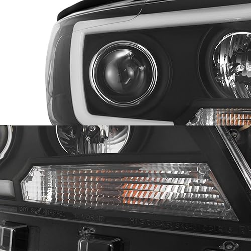 Miniatura 4 de AKKON - Para Chevy Colorado 2015-2022, lámpara de circulación diurna LED completa para Chevy Colorado, proyector de faros delanteros, carcasa negra,