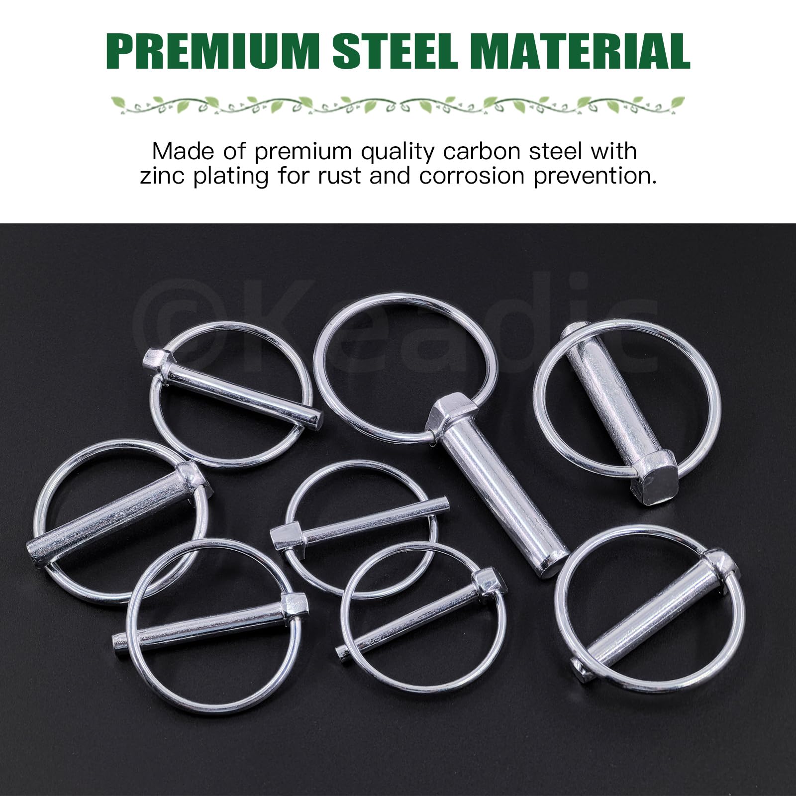 Keadic 20 Pcs 4 Size Premium Circular Trailer Pin, Trailer Coupler Pin - Image 3