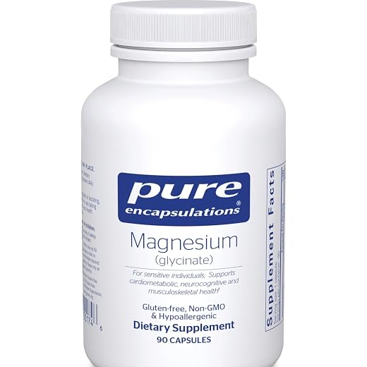 Pure Encapsulations Magnesium (Glycinate) - Supplement to Support Stress Relief, Sleep, Heart Health, Nerves, Muscles, and Metabolism* - with Magnesium Glycinate - 90 Capsules