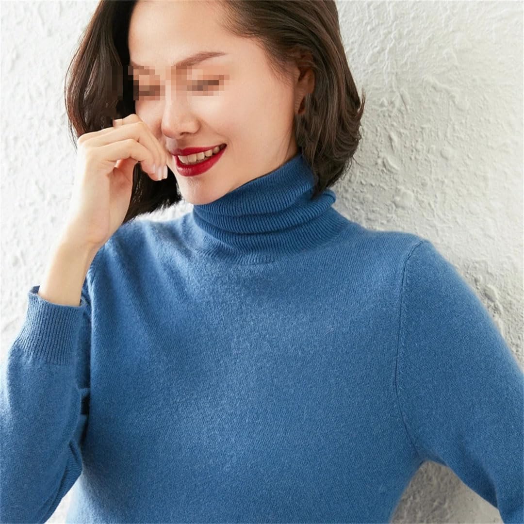 Jerseys De Punto De Cachemira para Mujer, Suéter Suave Y Cálido con Cuello Alto