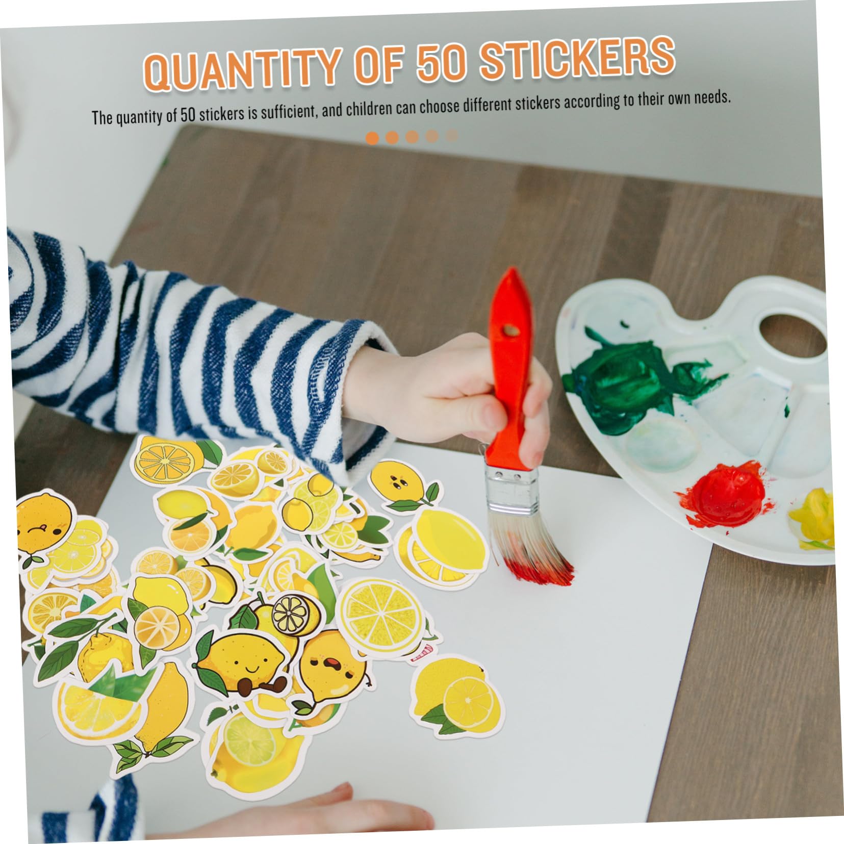 iplusmile 50 Pegatinas Adhesivas Diseño Adorable de Limón para Decorar Maletas y Laptops, Seguras Obsequio para Amigos