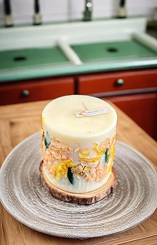 Miniatura 12 de Vela de aromaterapia perfumada de jazmín, 100% cera de soja, hecha a mano y no tóxica, vela de flores naturales para relajación, ambiente relajante