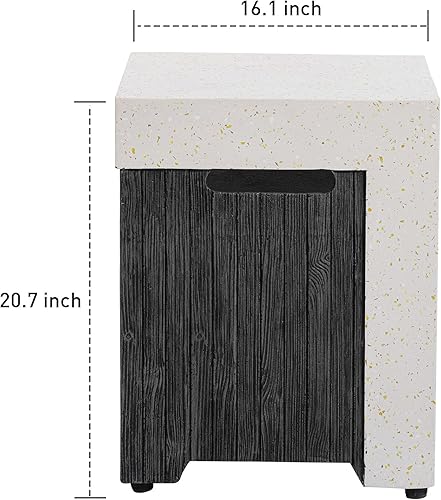 Miniatura 3 de COSIEST Mesa de tanque de propano para exteriores con diseño de grano de madera, mesa de tanque oculta exterior de 16 pulgadas, oculta el tanque