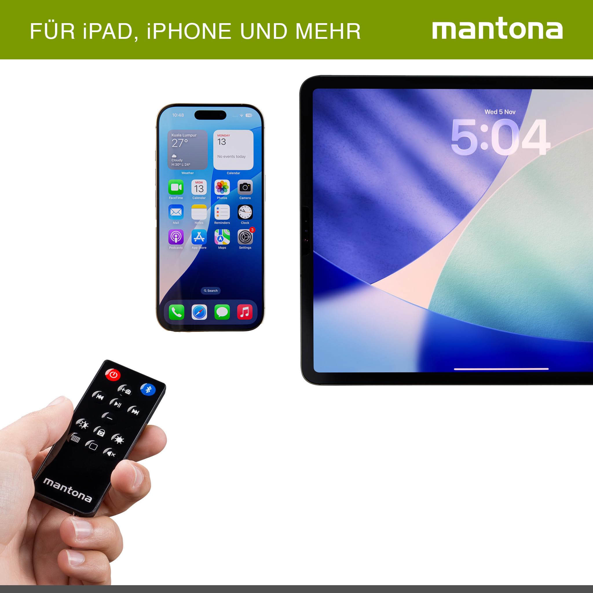 mantona Pilot zdalnego sterowania do iPhone'a/iPada