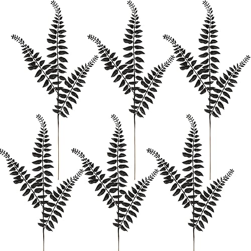 Miniatura 3 de DILATATA 20 piezas de hojas de acebo con purpurina de Navidad de 11 pulgadas, color azul artificial, para árbol de Navidad, guirnalda de bricolaje,