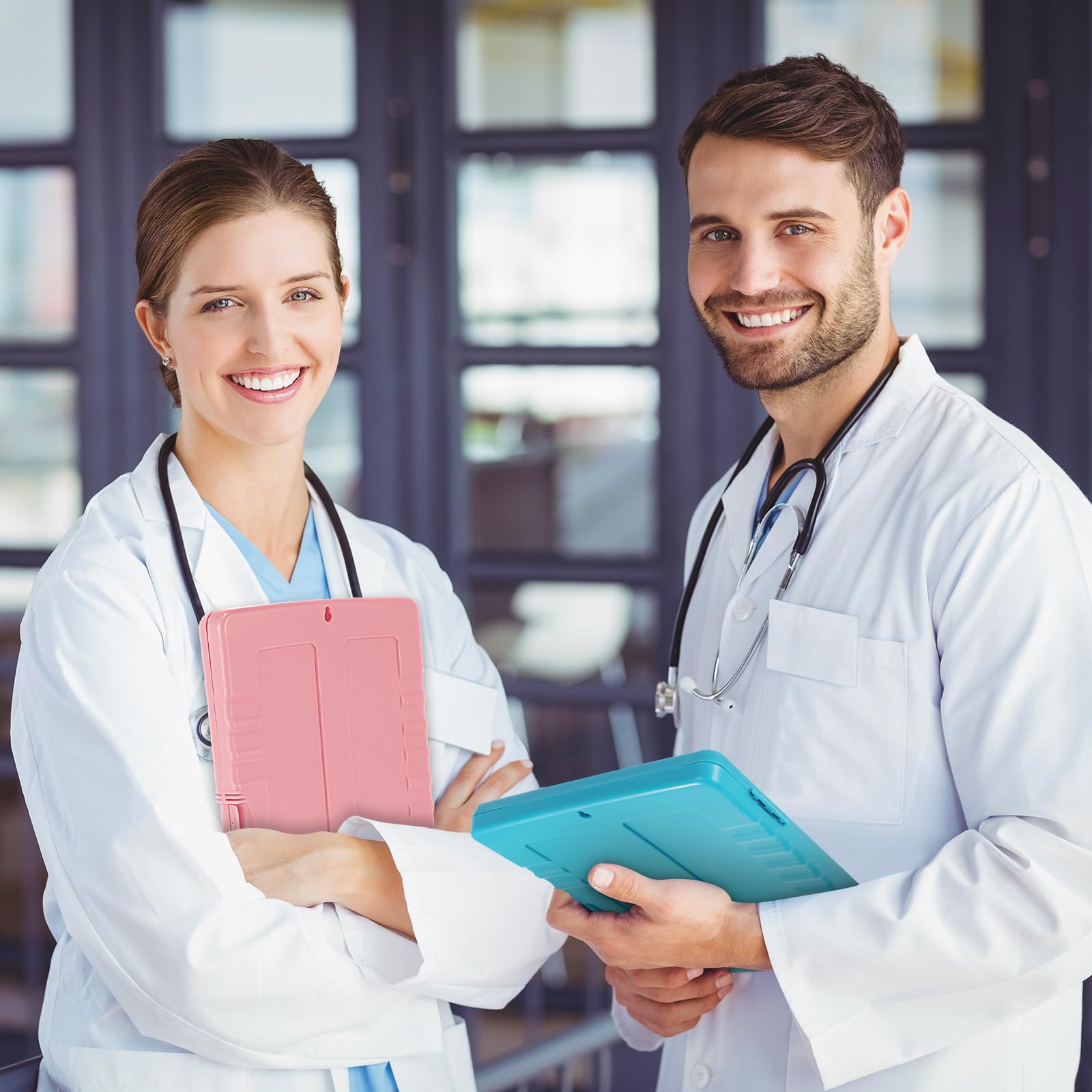 Crtiin Kunststoff-Klemmbrett mit Aufbewahrung, farbig, A4, robust, wasserdicht, Aufbewahrungs-Klemmbrett, Ordner für Büro, Schule, Krankenschwestern, Lehrer, Essentials, 6 Stück (Molandi-Farbe)