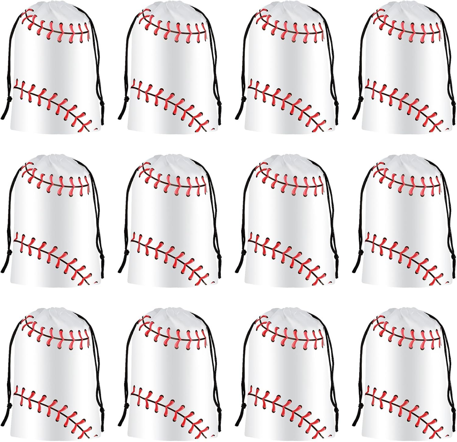 Amazon.com: Hxezoc 12 Pieces Baseball Drawstring Bags Baseball Sport ...