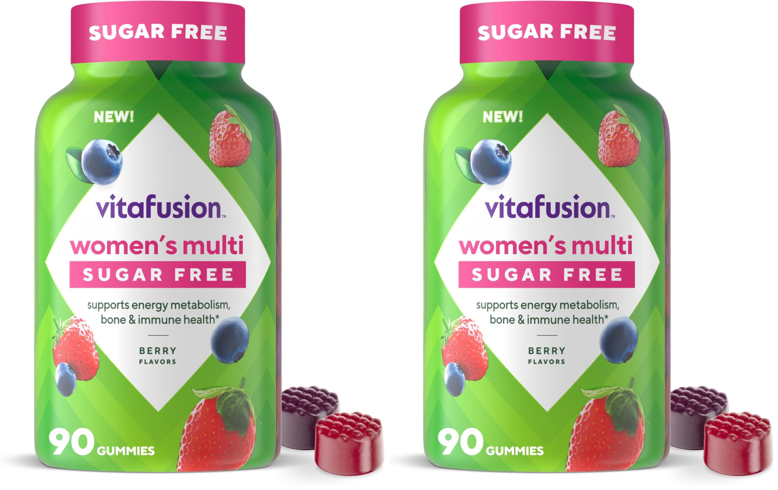 Vitafusion Women’s Sugar Free Daily Multivitamin Supplement,Keto Diet Friendly Adult Gummy Vitamin for Energy,Bone & Immune Support*,(Pack of 180) 1 Count (Pack of 180)