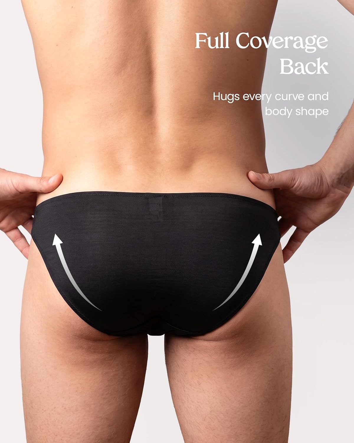 Men's 100% Mulberry Silk Underwear - Dual-Layer Pouch String Bikini