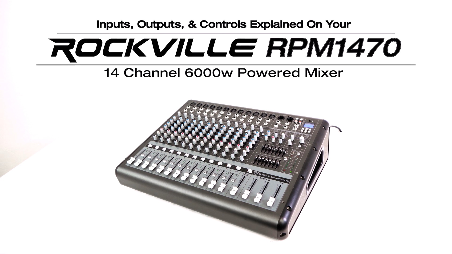 Amazon.com: Rockville RPM1470 6000W Peak 14-Channel Powered Mixer