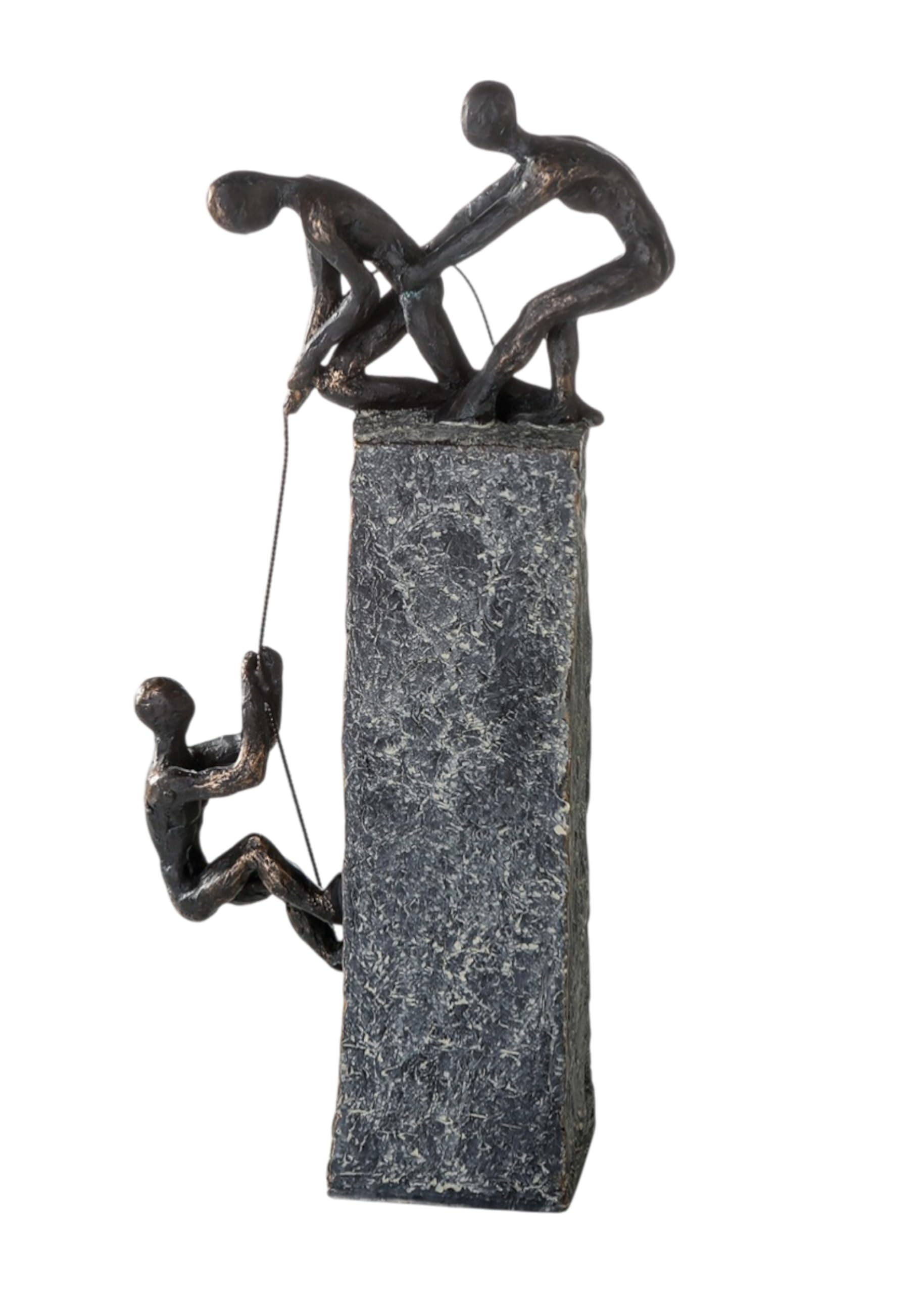 Figurine Assistance Casablanca en bronze et sculpture d'art moderne