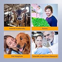 Vista 6 de [Temperatura constante] Microscopio compuesto trinocular Vabiooth Lab 40X-2500X de aumento con monitor de 7 pulgadas, ocular electrónico de 5 MP