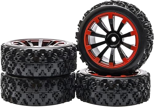 JIUWU Juego de 4 neumáticos y ruedas para varios autos controlados a distancia, mejoras de auto a control remoto a escala 110 114 - Ruedas y llantas