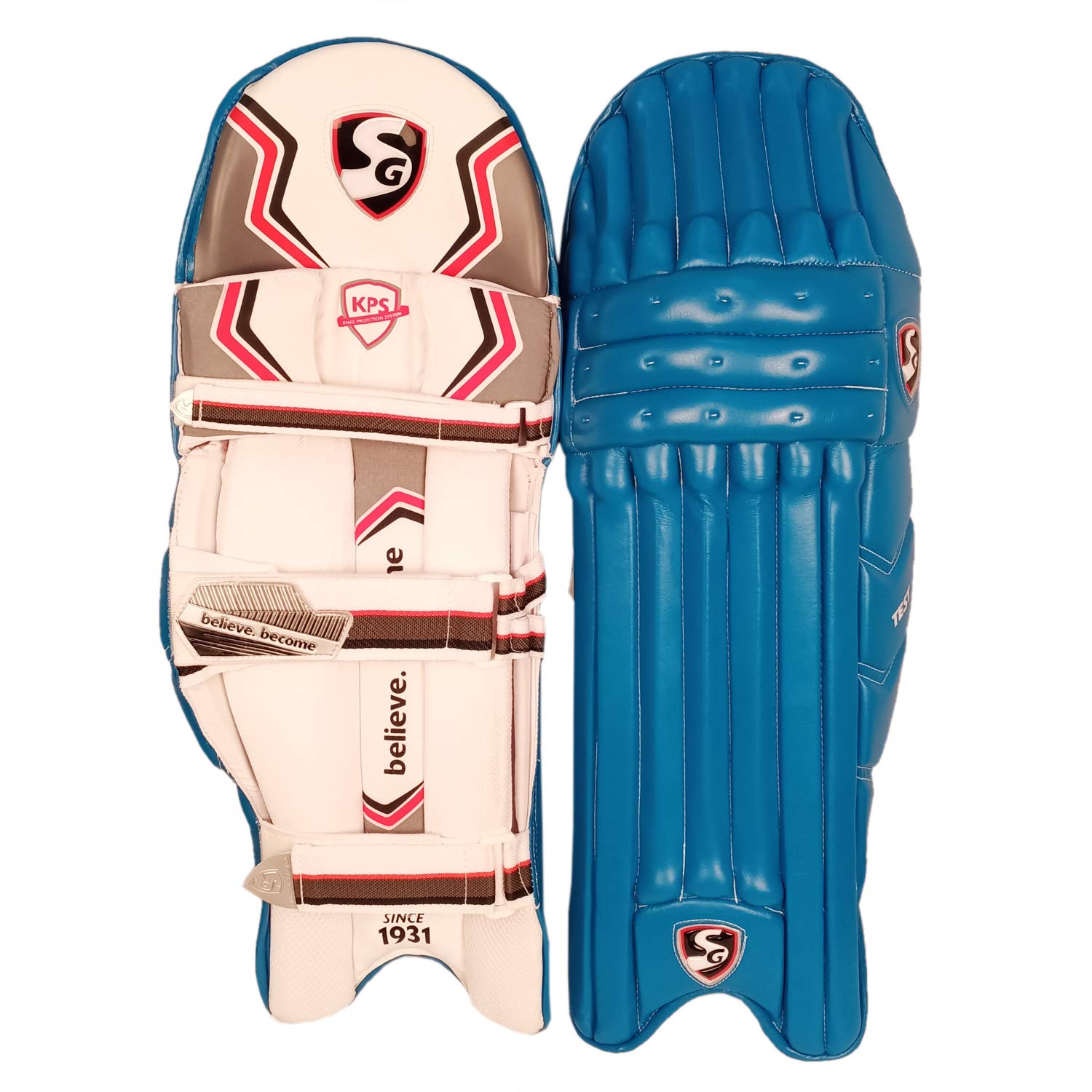 SG Men's Polyurethane and Cotton Test Colored Batting Leg Guard, Right Hand (Blue)-picture-20