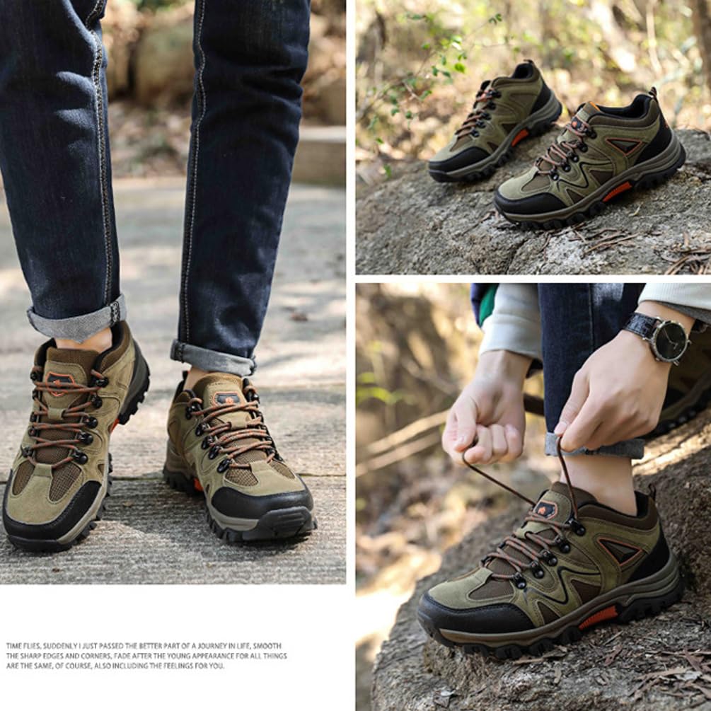 Chaussures de Randonnée Escalade pour Homme Femme Chaussures de Randonnée en Plein Air Imperméable Antidérapant Bottes de Trekking Promenades Voyages Sneakers (Wan-D21, 45EU)