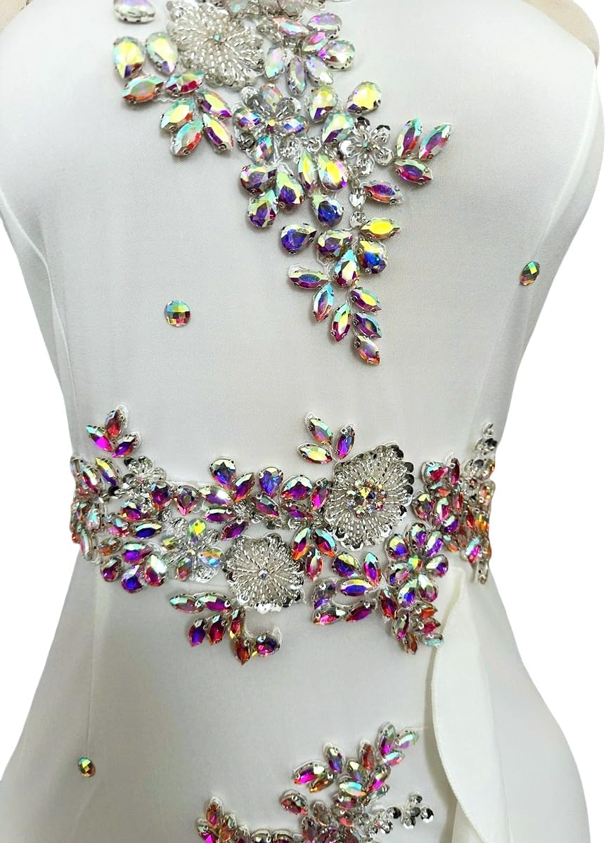 Women Elegant Sexy Party Gowns Glitter Sewing Beaded Rhinestones Bodycon Formal Evening Cocktail Long Dress - Image 2