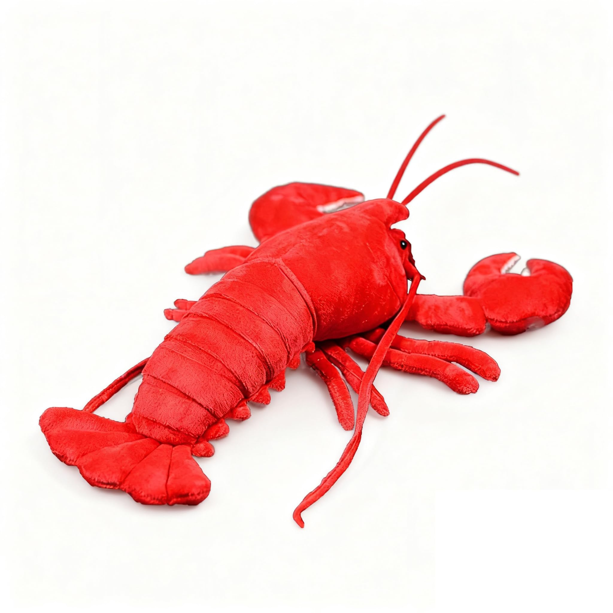 RLOMUTE 13.7 Inch Red lobster Plush Toy Realistic Stuffed Sea Animal Super Soft Cute Birthday Companions Bedroom Car Home Decor Collectible Gift for kids Boys Girls