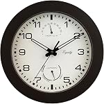 La Crosse Technology Equity 29005 Thermomètre extérieur et horloge murale d'humidité, 10-Inch, brun