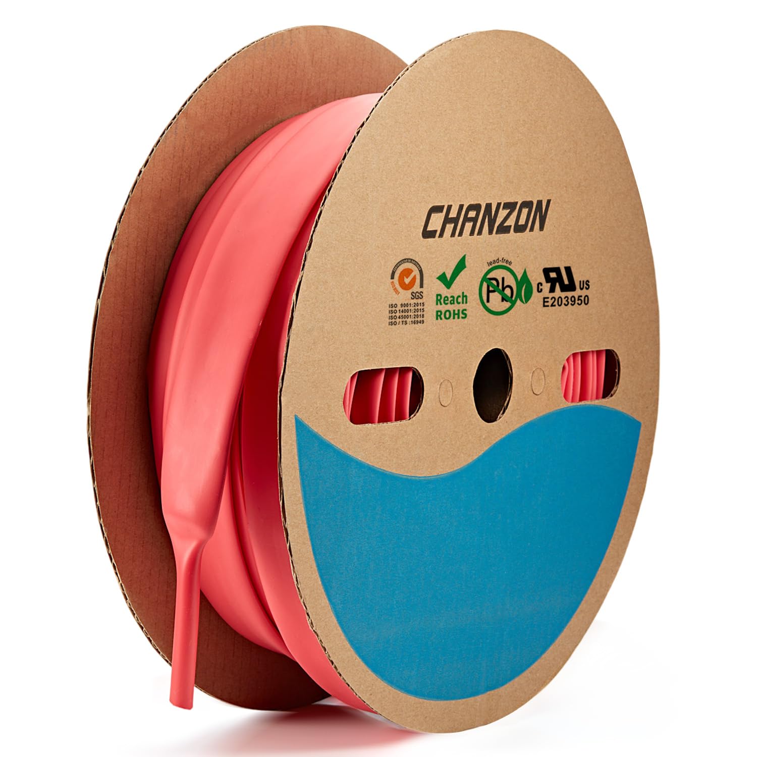 Chanzon 3:1 Ratio - 80ft Roll - Heat Shrink Tubing 3/4" (19.1mm) Red