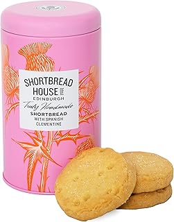Shortbread House of Edinburgh Spanish Clementine Shortbread Biscuits, Truly Handmade, 4.9 Ounce (Pack of 1)