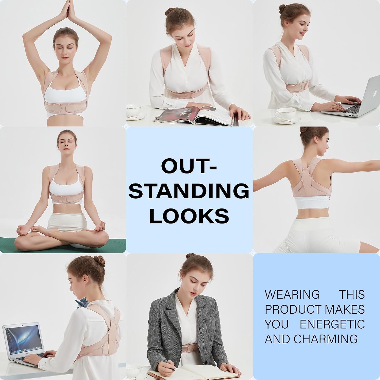 Posture Corrector for Women and Men: Adjustable & Breathable Upper Back Brace - Posture Support for Sitting Work & Daily Use (Small/Medium) 9 Posture Corrector for Women and Men: Adjustable & Breathable Upper Back Brace - Posture Support for Sitting Work & Daily Use (Small/Medium) - Image 7