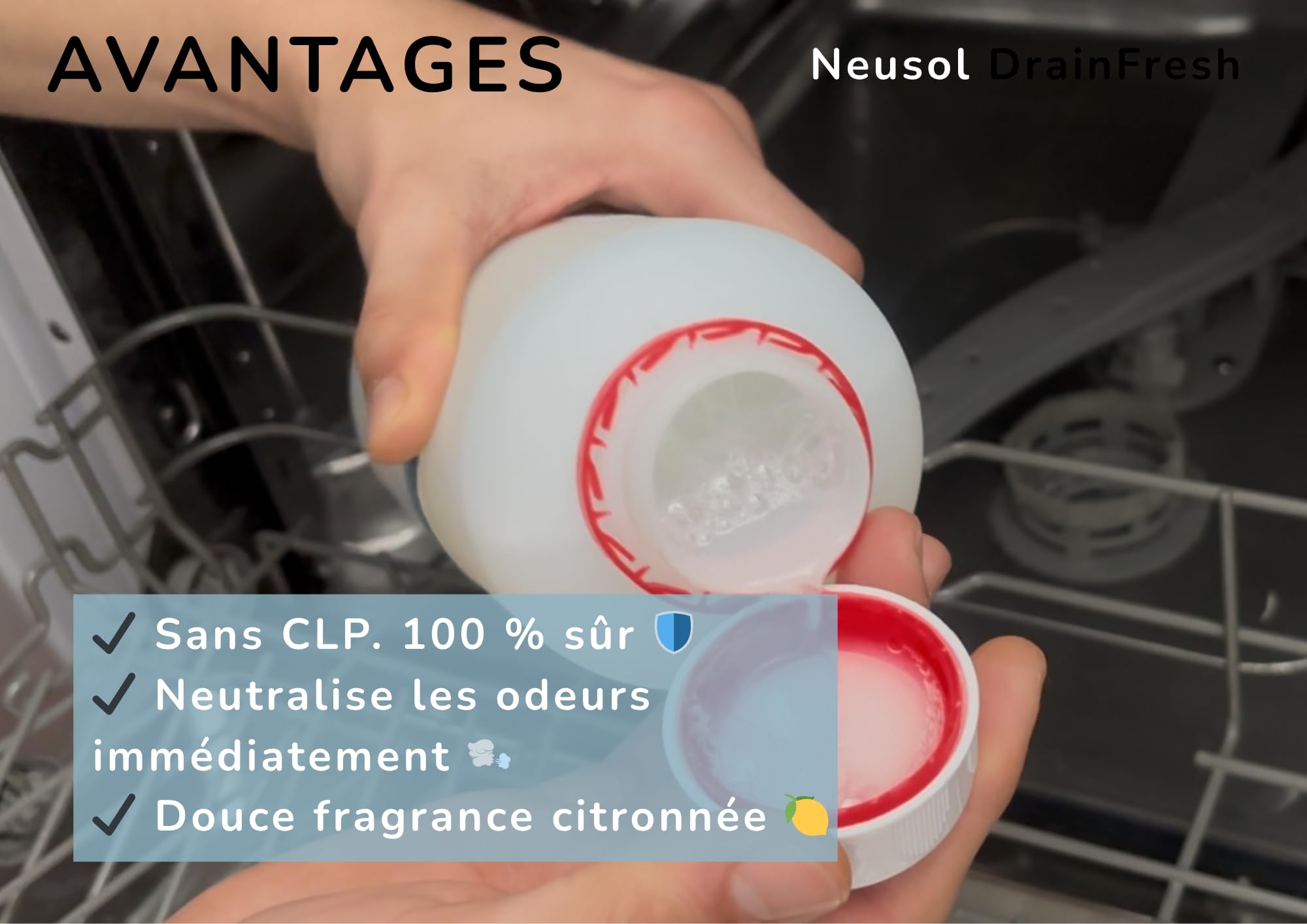 DrainFresh – Neutralisant d'odeurs canalisations et réservoirs – 1 L | Action immédiate, formule naturelle, usage domestique et professionnel – Maison, hôtel, camping-car