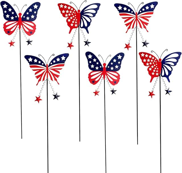 6 Pcs 4th of July Decorations Outdoor,18.2
