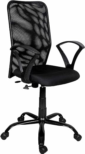 F.C Mid-Back Ergonomic Office Chair/Revolving Chair/Computer Chair for Work from Home/Study Chair Heavy Duty Base Backrest...