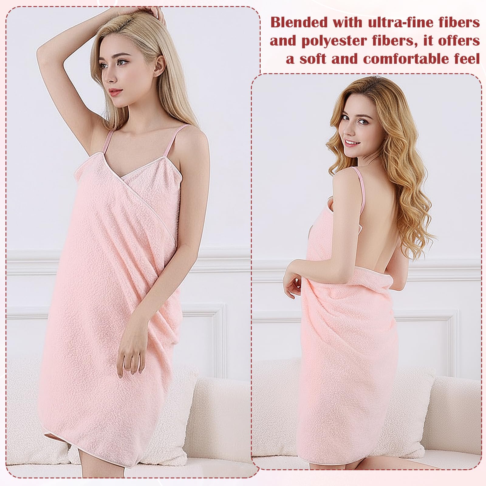 Aurafly Dames Badhanddoek Damessaunarok Dames Saunahanddoek Zachte sling handdoek Draagbare badhanddoek Zachte badjas Slingbadrok, zwembad, spa, badkamer, 75x150cm (Beige