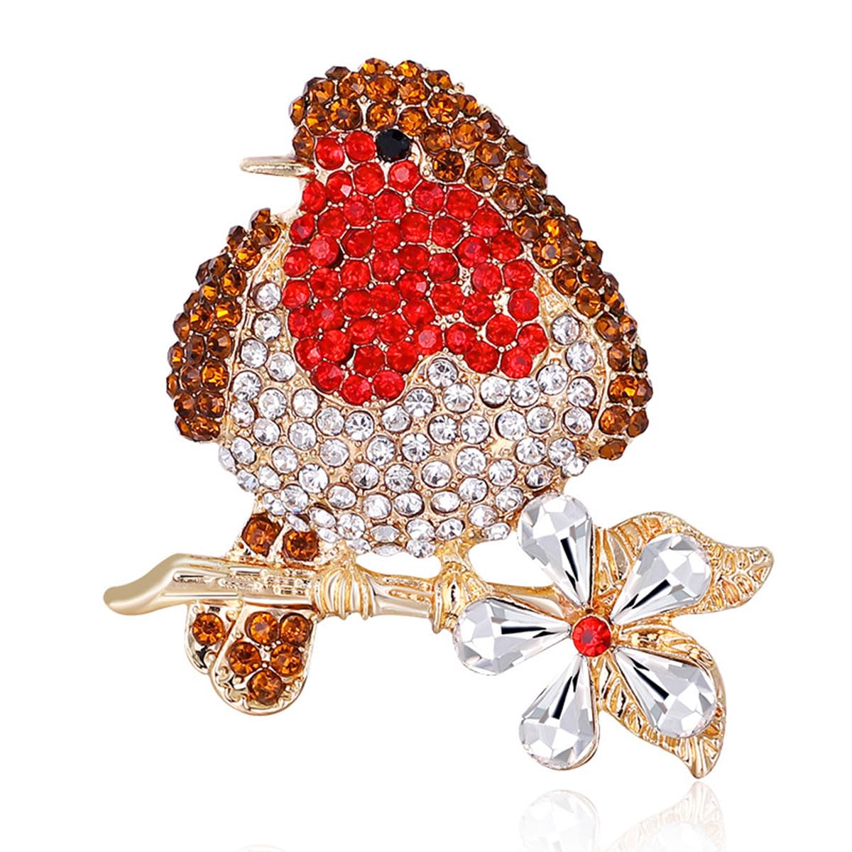 FAIRYGATE Brooch Pins Retro Crystal Rhinestone Brooches for Shirt Collar Decoration, B20 - 1