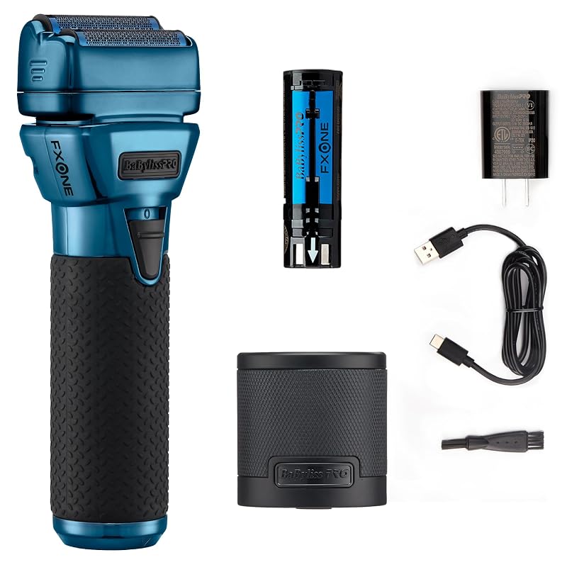 Barbeador elétrico de tela dupla BaBylissPRO FXONE BLUEFX com bateria intercambiável
