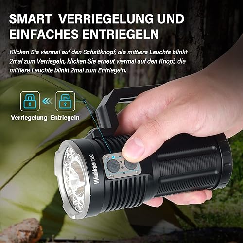 Miniatura 7 de wurkkos WK15 Linterna LED recargable de 3000 lúmenes linterna USB C IP68 impermeable EDC linterna XHP502 LED función de descarga de soporte linterna