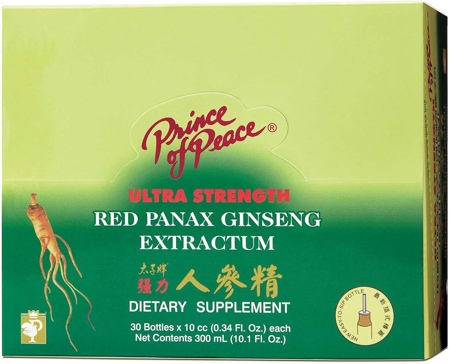 Prince of Peace Ultra Strength Red Panax Ginseng Extractum 10 cc vials -- 30 vials : Health & Household