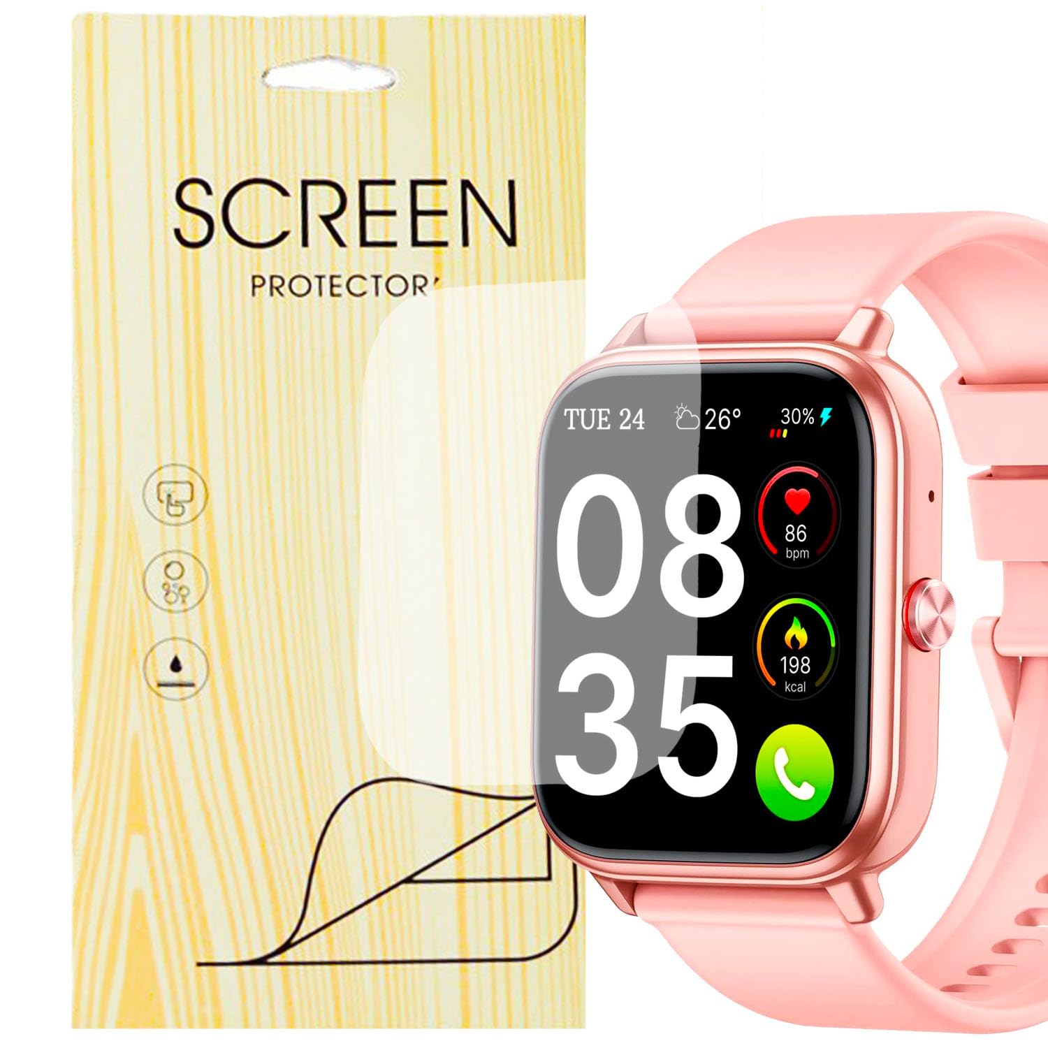6 Pellicole Protettive Morbide Per Smartwatch Tiksounds 1.83” – Trasparenti, Autorigeneranti, Anti-graffio E Ad Alta Sensibilità
