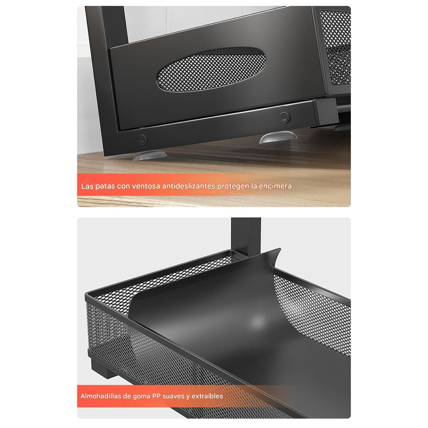 Organizador Para Debajo Del Lavabo Del Baño Organizadores Extraíbles Y | Estante de Organización con Altura Ajustable para Hogar, Cocina, Despensa, Armario, Baño, Lavandería