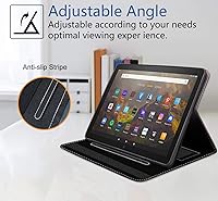 Vista 5 de Funda para tablet Fire HD 10/Fire HD 10 Plus de 10.1 pulgadas (11ª generación, lanzada en 2021) – Funda de piel sintética de alta calidad