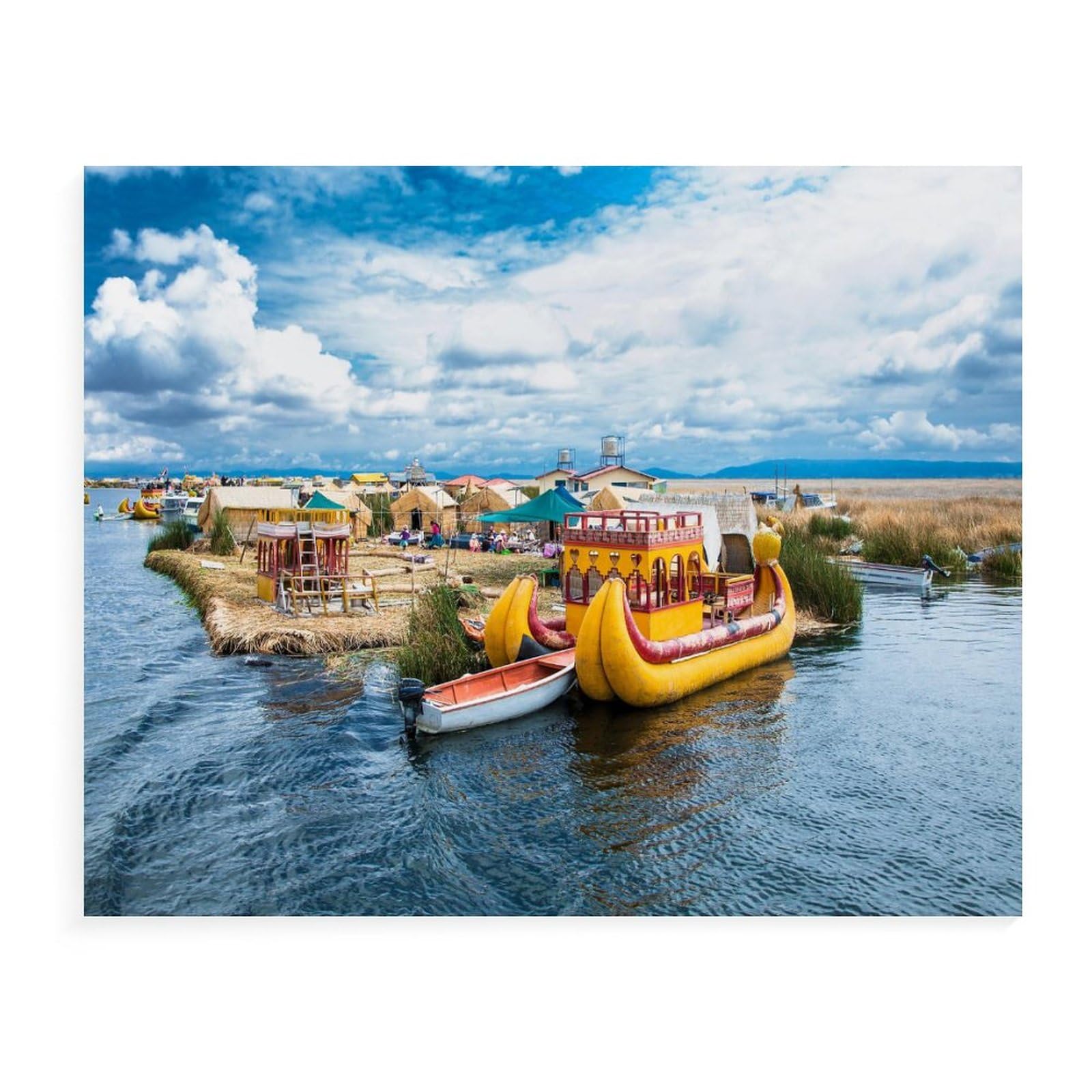 Jigsaw Puzzles for Adults 1000 Piece,Uros floating islands on Lake Titicaca in Puno,Classic Puzzle Difficult Puzzle for Adult Teenagers Leisure Fun Game Toy Suitable for Family Decorative(38x26cm)-28 — image 1
