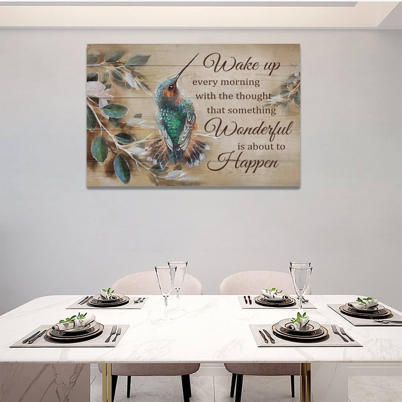 Aquarell Kolibri Gemälde Auf Leinwand Wandkunst Ru Produktbild-Vorschau 11